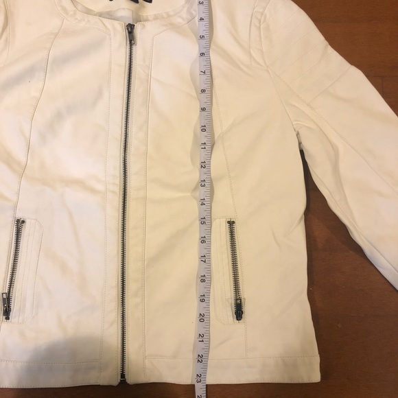 ✨Host Pick✨Sale✨ Off White Pleather Jacket - Picture 5 of 6